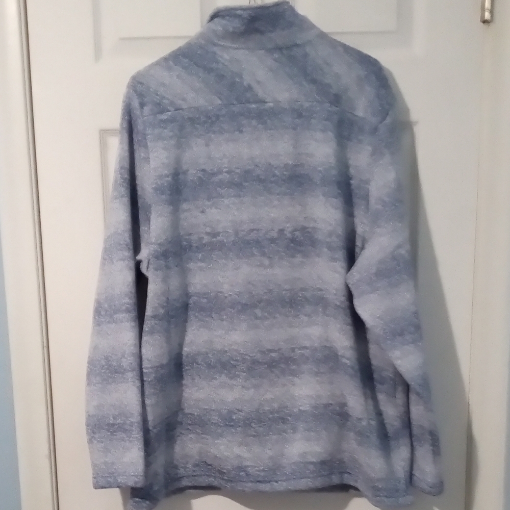 Natural Reflections Women's Blue Striped Pullover Hoodie - Picture 4 of 4